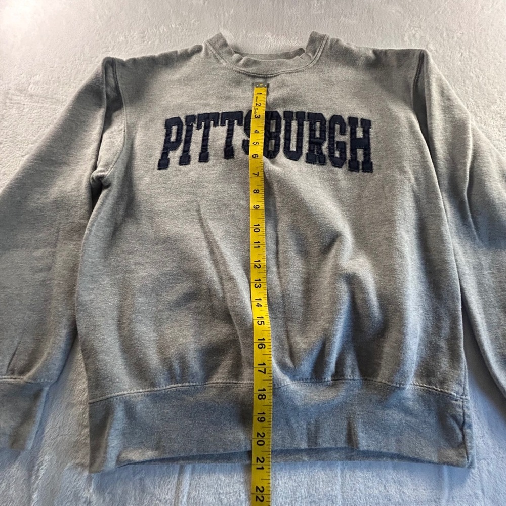 NEW YORK POPULAR Pittsburgh Sweatshirt Crewneck Gray Mens Size M - Picture 4 of 5